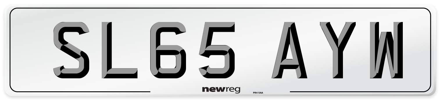 SL65 AYW Number Plate from New Reg